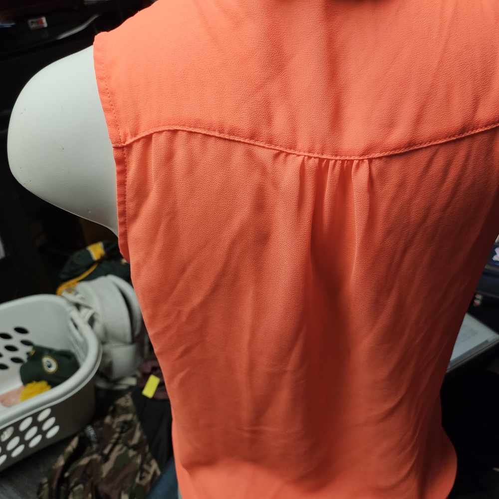 BONGO Orange Embroidered Women's Top - Picture 4 of 4